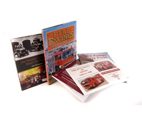 A large selection of fire service related books, including Fire Engines of Europe, One Hundred Years of the British Fire Engi