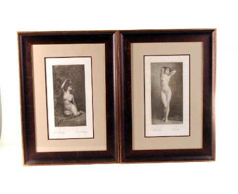 A pair of framed and glazed prints, one by Albert Gilbert entitled 'An Odalisque' the other by Allan Davidson entitled 'The S