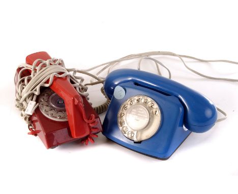 A collection of vintage telephones and headphones, various styles, colours and designs (parcel)