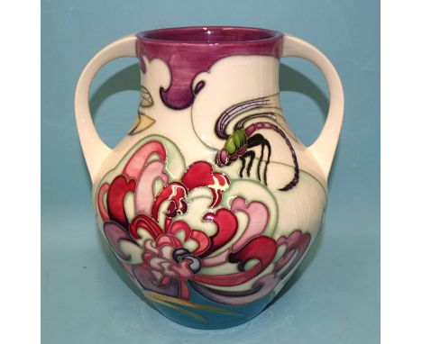 A Moorcroft vase, Kingsmere Fen, designed by Emma Bossons, 19cm high, ©2007.
