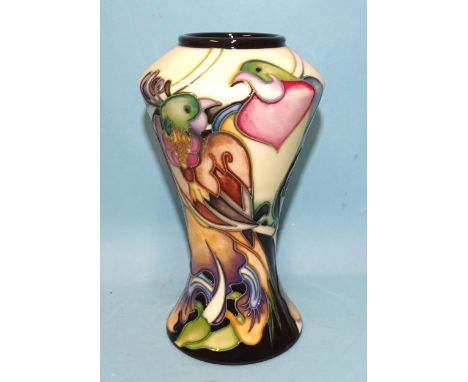 A Moorcroft vase, Fleur-De-Luce, designed by Emma Bossons, 16.5cm high, ©2007, 07/6.