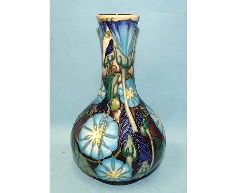 A Moorcroft vase, Entwined, designed by Emma Bossons, 23cm high, ©2007, 374/9.