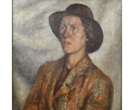 ENGLISH SCHOOL (20th century)1st Roberts Wife Aug 1943Oil on canvasInscribed with title to verso and inscribed William Robert