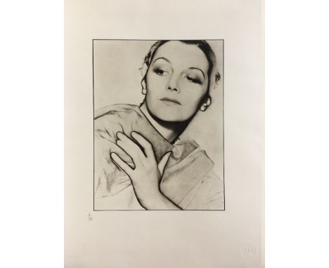 LEE MILLER (1907-1977) AmericanSolarised Portrait, Paris 1930 (thought to be Meret Oppenheim)Limited edition modern gelatine 