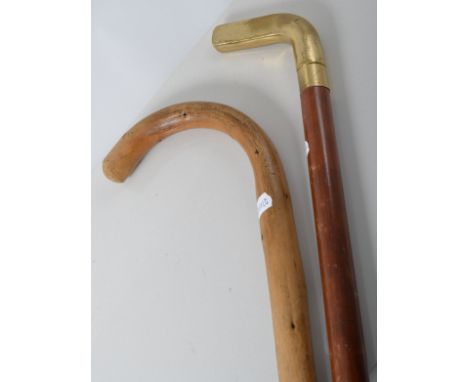 Walking stick, with a novelty vintage golf club handle, length 90cm.