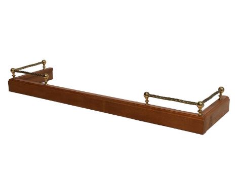 Cat and Mouseman: Lyndon Hammell (1954-2015) (Harmby): An Oak Fender, moulded top edge, mounted with twisted brass rails, wit