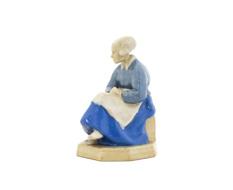 A Carter, Stabler &amp; Adams Poole Pottery Picardy Peasants (Woman) Figure, designed 1911 by Pheobe Stabler, made at Poole f