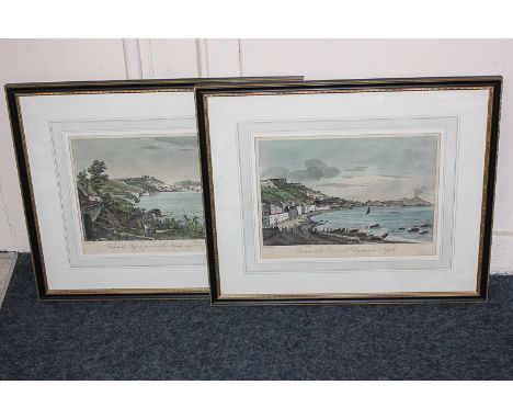 E D Walker (20th century), Atlantic Convoy, coloured print, signed in pencil, 57cm by 39cm, an etching of a village scene by 