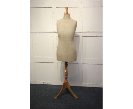 A 20th century dress mannequin on tripod base, 162cm