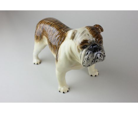 A Beswick porcelain bulldog, Bassford British Mascot (large), model 965, in brindle gloss