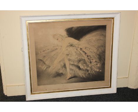 Louis Icart (French 1888-1950), ballerina, etching, signed in pencil, 56cm by 47cm