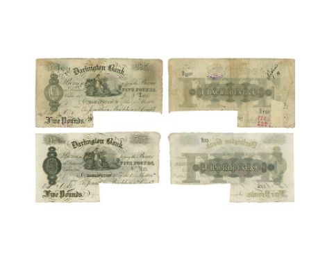 Dated 20 November 1880 and 22 October 1895 AD. Serial numbers G/A 469 and G/R 33. Obvs: female figure, black; manuscript ink 