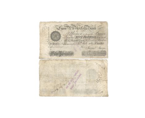 Dated 10 October 1887 AD. Signed A. Weston Jarvis and J. Stockley, serial number B9390. Obv: seal, black, manuscript ink date