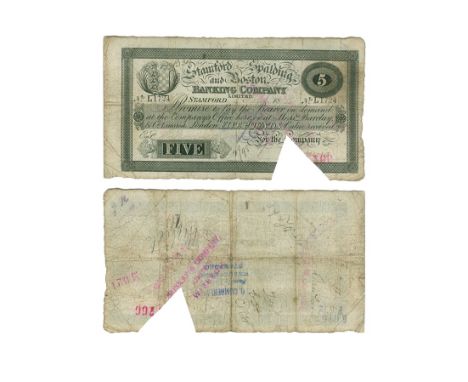 Dated 6 October 1898 AD. Serial number L1724. Obv: arms, black; ink stamp and notation, manuscript date and signature. Rev: b