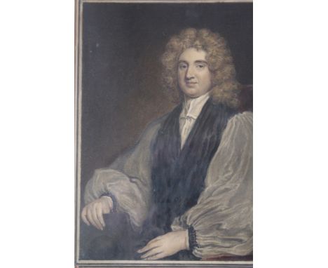 J.B.L. ALLEN (XIII / XIX).  A portrait study of the seated Bishop De La Marche, Bishop of Deon, see label verso. Signed with 