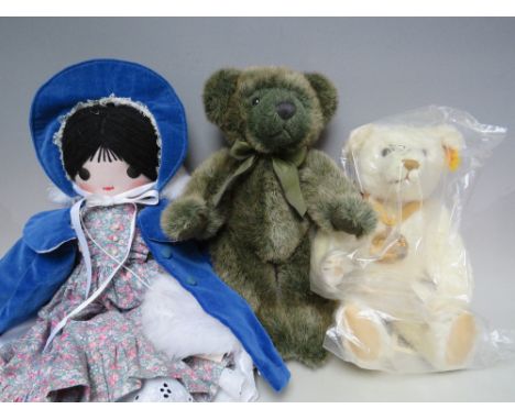 A STEIFF YEAR BEAR 'THE MILLENNIUM BEAR' 654701, button in ear with yellow tag, in original sealed plastic bag with tags, H 3