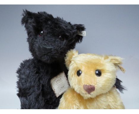 TWO STEIFF LIMITED EDITION BRITISH COLLECTORS TEDDY BEARS,  comprising 1912 replica bear number 1573 of 3000, H 47 cm, and 19