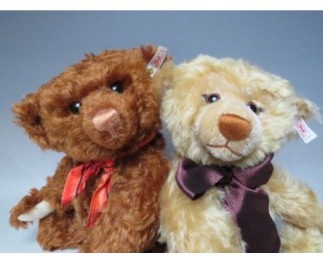 TWO STEIFF LIMITED EDITION MOHAIR BEARS, comprising 'Year 2000 Teddy bear', number 10451, button in ear, white tag 670374, H 