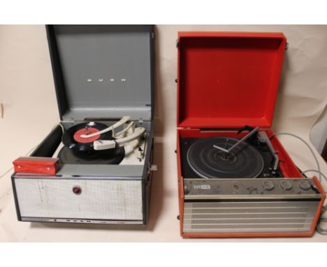 A VINTAGE BUSH RECORD PLAYER - MODEL 210, together with an ITT KB record payer and a boxed Panasonic CD stereo system (3)