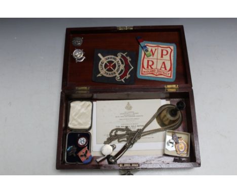 A COLLECTORS LOT OF SWIMMING RELATED EPHEMERA, to include a hallmarked silver Midland District A.S.A Vice President badge, ha