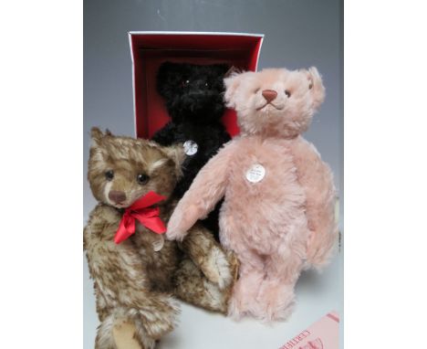 THREE STEIFF LIMITED EDITION COLLECTORS BEARS, comprising 'Teddy Rose 1925' number 8084 of 10000, 'Teddy Bear 1912 Black 40' 