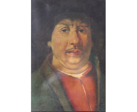 A. GHAFARI (XX).  Continental School. A head and shoulder portrait study of a gentleman. Signed lower left, oil on canvas, un