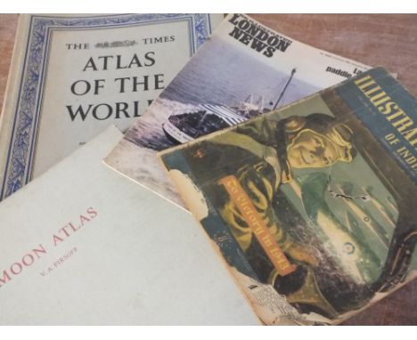 A COLLECTION OF VINTAGE ATLAS'S, to include South West Asia and Russia, Moon Atlas by V.A. Firsoff etc, together with a colle