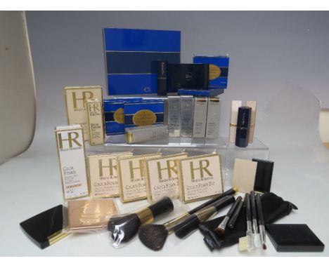 A COLLECTION OF HELENA RUBENSTEIN AND CHRISTIAN DIOR MAKE UP ETC., to include powder foundation, eye shadow palettes, lip col