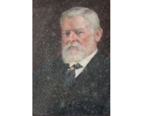 (XX).  British School. An oval head and shoulder portrait study of a gentleman with beard. Unsigned, oil on canvas, framed an