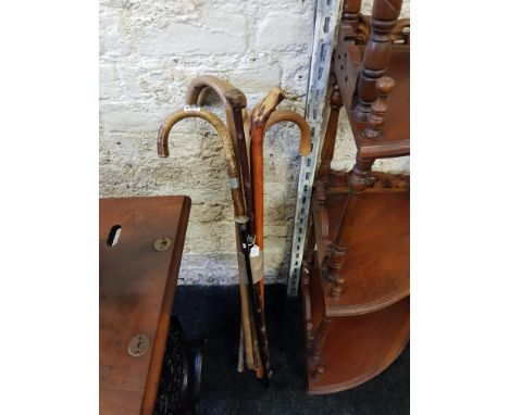 QUANTITY OF WALKING STICKS AND SWAGGER STICK