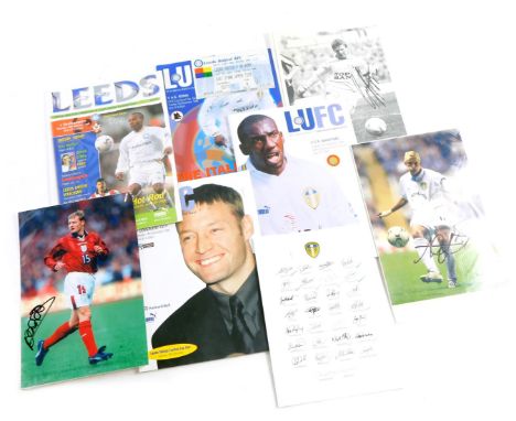 Football ephemera, comprising Leeds United vs AS Roma programme and ticket for 2012, Leeds United Football Club programmes Ma