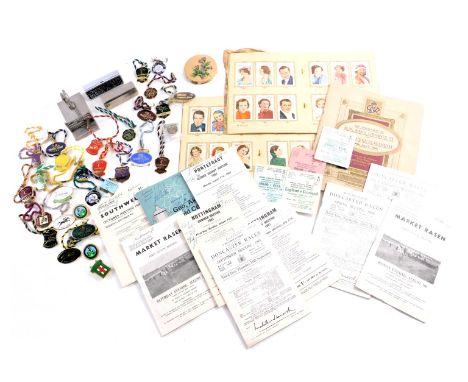 Horse racing ephemera, to include signed programmes for Southwell 1967, Nottingham Derby 12th August 1968, Pontefract, Doncas