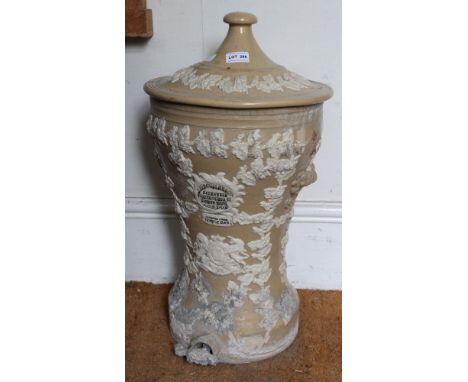 Lips Combe and Co 19th century ceramic water filter with lid