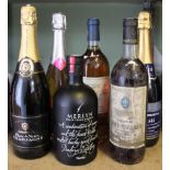 A mixed lot of Champagne, sparkling wine, Sauternes & Welsh liqueur
