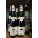 A selection of eight bottles of mixed German white wines