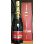 A Piper-Heidsieck Brut boxed bottle of champagne
