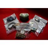 Collection of costume jewellery and watches plus a ceramic pill box