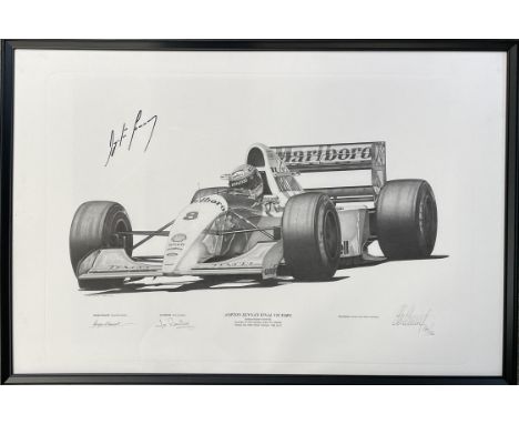 The official and final image of Senna approved by Ron Dennis, then CEO of McLaren international. This superb image of Ayrton 