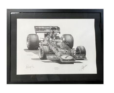 This is print number two - Fittipaldi himself has number one. Alan Stammers print signed to bottom right by the Brazilian Wor