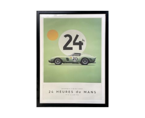 A stunning image of the iconic Ferrari 250 GTO. Framed and glazed and measuring 78cm x 58cm. #20 was the first right-hand dri