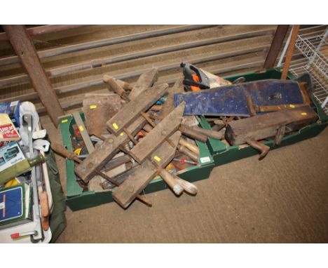 Two boxes of various hand tools