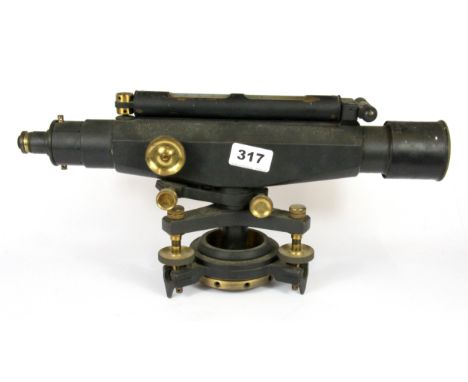 A Stanley surveyors level, L. 41cm.