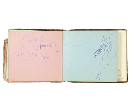 The Beatles: an autograph book,1963/64,containing the signatures of George Harrison on a single page with the dedication to S