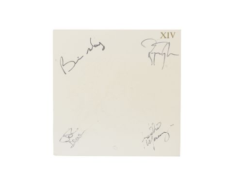 Queen: An autographed album cover, The Complete Works, LP  XIV Complete Vision,1985,EMI QBX 1, the front cover signed in silv