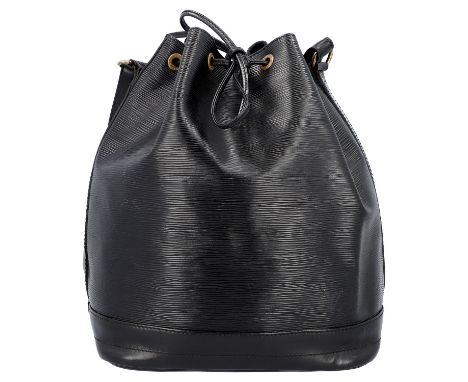 LOUIS VUITTON VINTAGE  Beuteltasche "NOÉ". Koll. 1995. Epi Leder Serie in Schwarz mit goldfarbener Hardware. Klassisches Mode