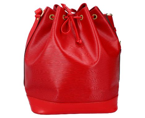 LOUIS VUITTON Beuteltasche "NOÉ", Koll. 2001. Epi Leder Serie in Rot mit goldfarbener Hardware. Klassisches Modell mit Band z