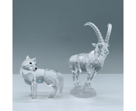 Includes 1 Ibex, part of the Endangered Species theme group. The body is made from clear faceted crystal, with black eyes and