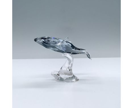 2012 Annual Edition companion figurine. Figural gleams in Shadow crystal with Crystal Moonlight fins riding a clear crystal w