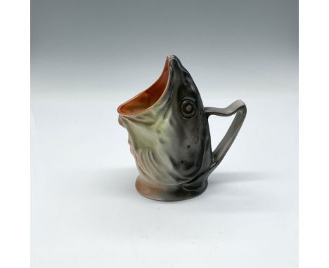 Unique form for a creamer, colorful fish with mouth wide open. Royal Bayreuth backstamp. Issued: 20th centuryDimensions: 4"L 