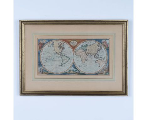 A rarely available mid-18th century double-hemisphere world map, The World Agreeable to the Latest Discoveries, by renowned B